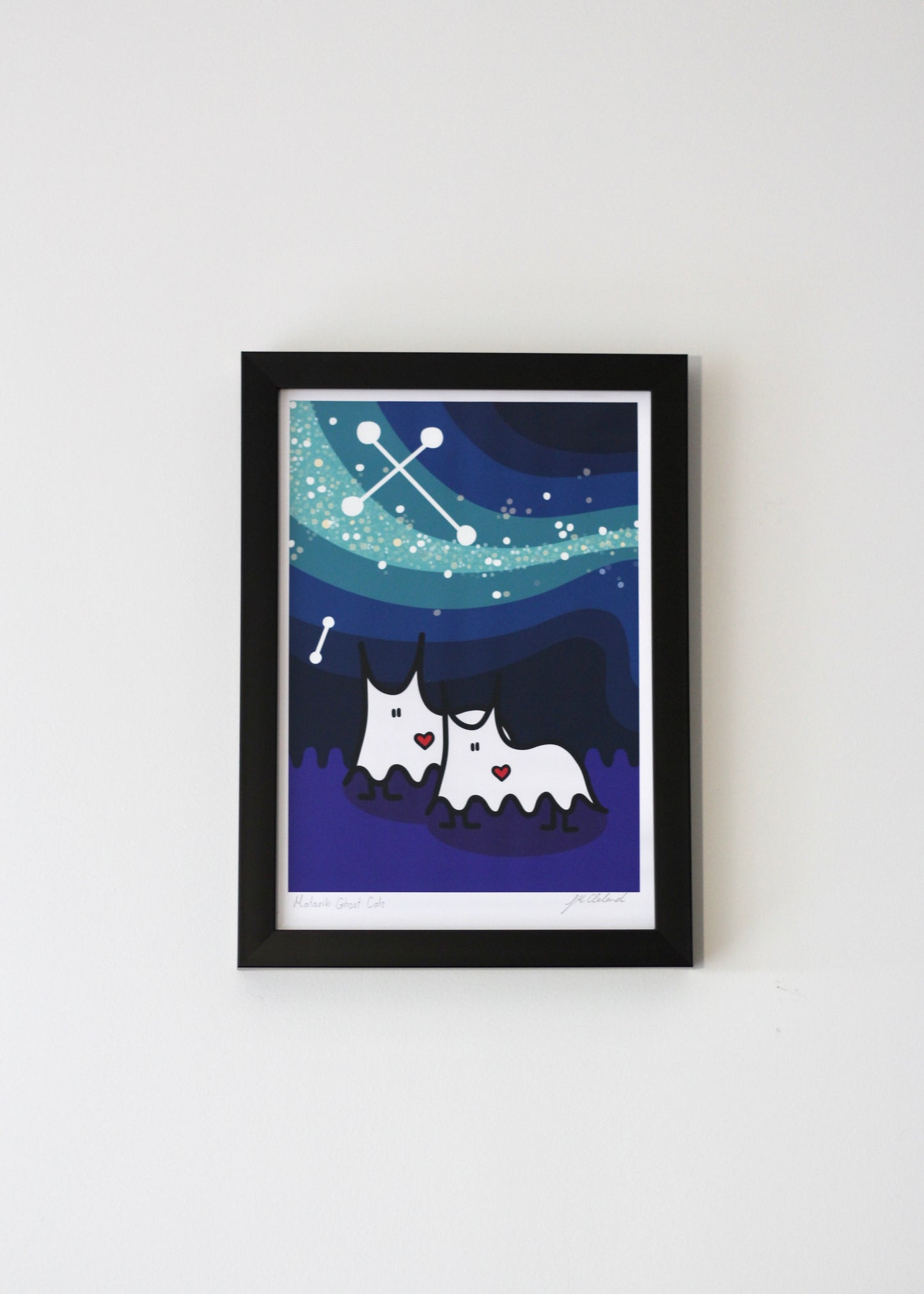 Matariki Ghost Cats Print